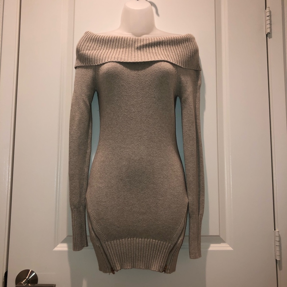 Tan Sweater Dress